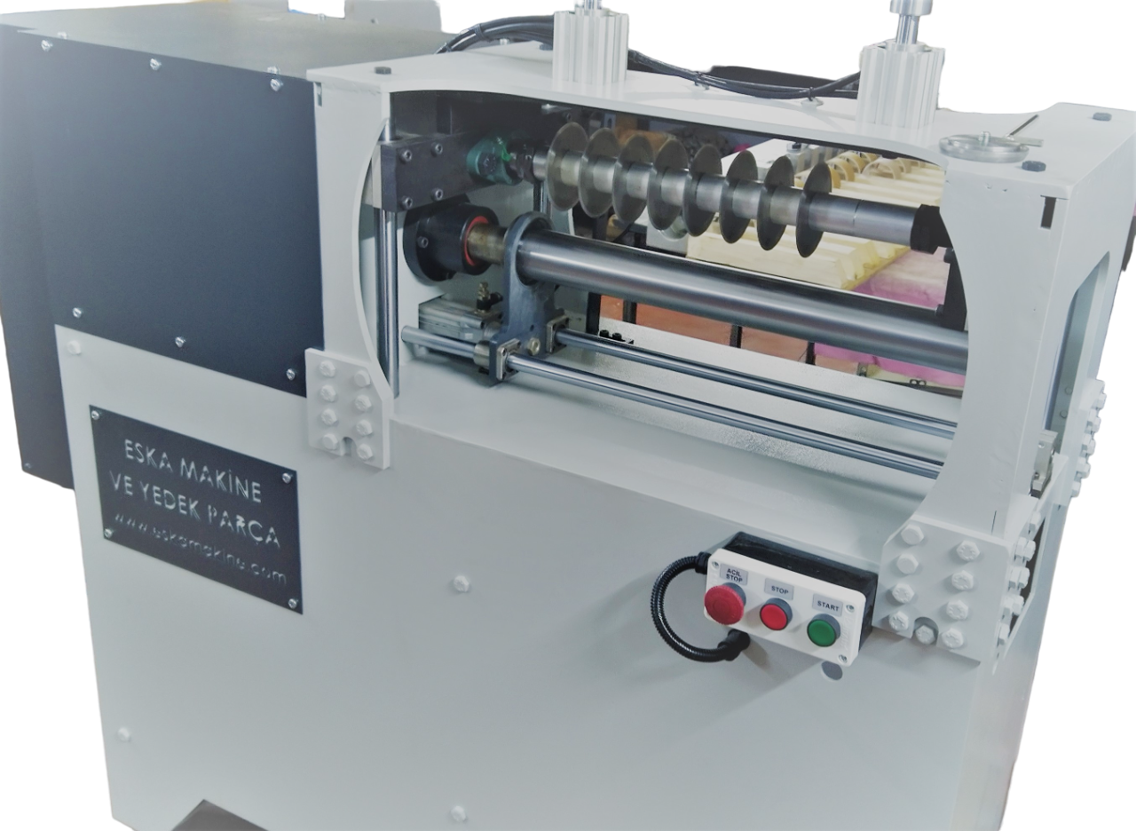 eska makine makina bayrampasa fason torna imalat karton bant rulo kesme multi blade manuel core slicing machine bobin aktarma machining oop talaşlı talasli koli bandı dilimleme imalat tamir yedek parca kaliteli ucuz sanayi yedek parca disli merdane koli bandı bant aktarma dilimleme sargı